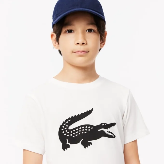 Camiseta de tenis técnica de algodón oversize para niño