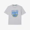 Camiseta estampada de algodón grueso de corte holgado para hombre