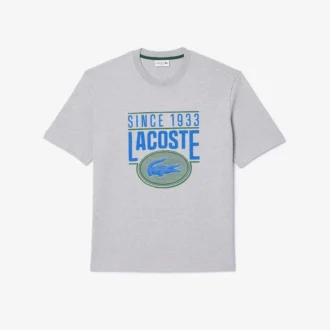 Camiseta estampada de algodón grueso de corte holgado para hombre