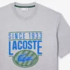 Camiseta estampada de algodón grueso de corte holgado para hombre