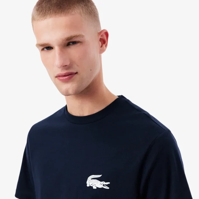 Camiseta interior de algodón con estampado de cocodrilo para hombre