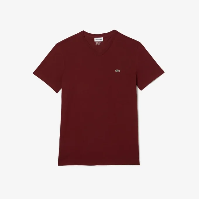 Camiseta ligera de cuello en V de algodón Pima para hombre
