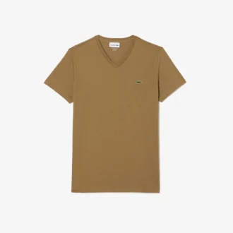 Camiseta ligera de cuello en V de algodón Pima para hombre