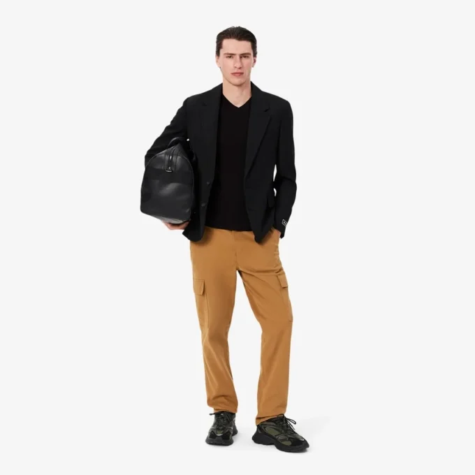 Camiseta ligera de cuello en V de algodón Pima para hombre
