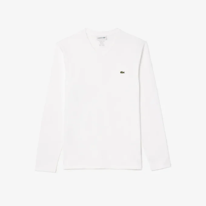 Camiseta ligera de cuello en V de algodón Pima para hombre
