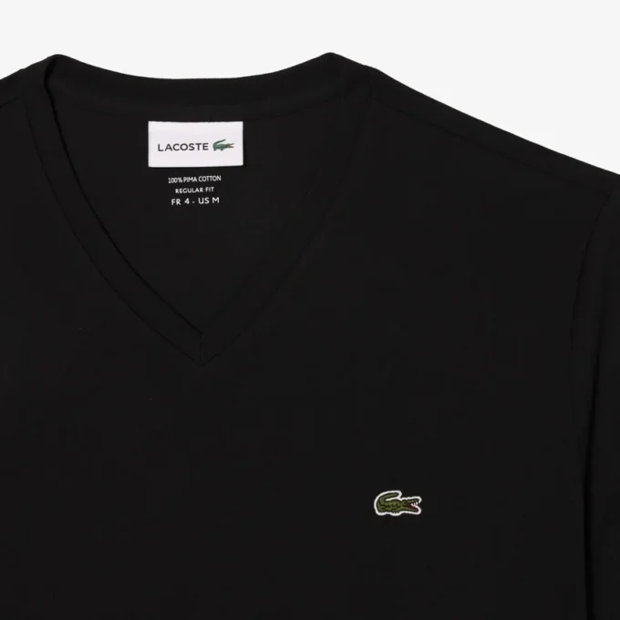 Camiseta ligera de cuello en V de algodón Pima para hombre