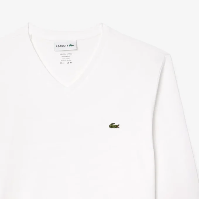 Camiseta ligera de cuello en V de algodón Pima para hombre