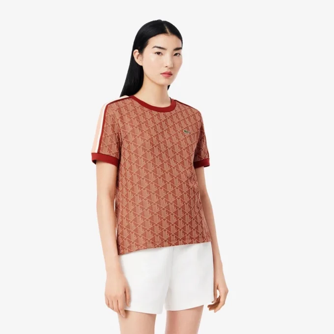 Camiseta Monogram de corte entallado para mujer