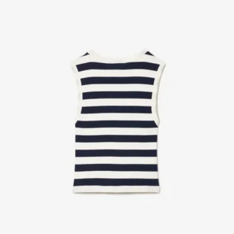 Camiseta sin mangas de algodón a rayas para niño