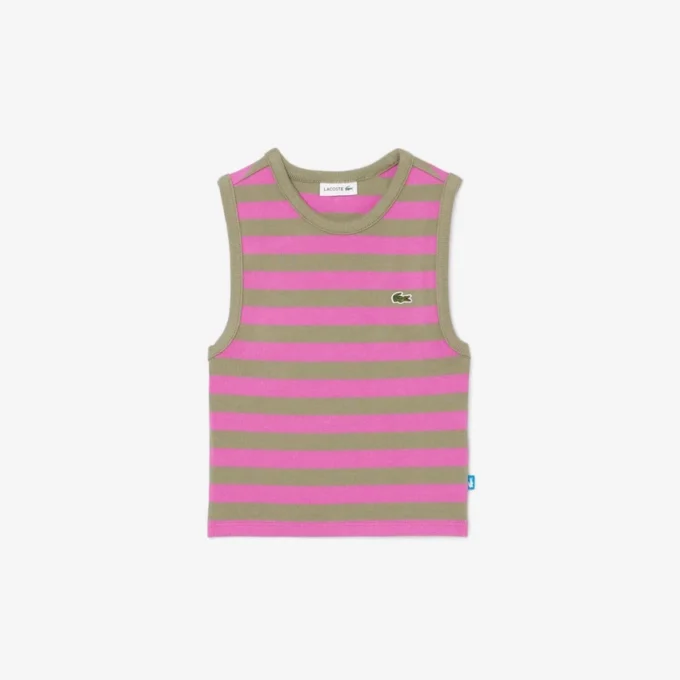 Camiseta sin mangas de rayas para niño