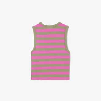 Camiseta sin mangas de rayas para niño