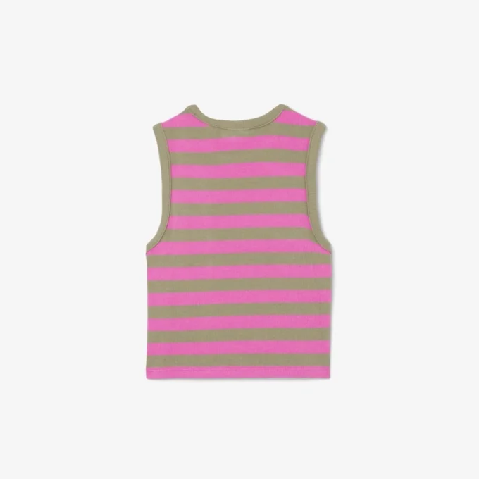 Camiseta sin mangas de rayas para niño