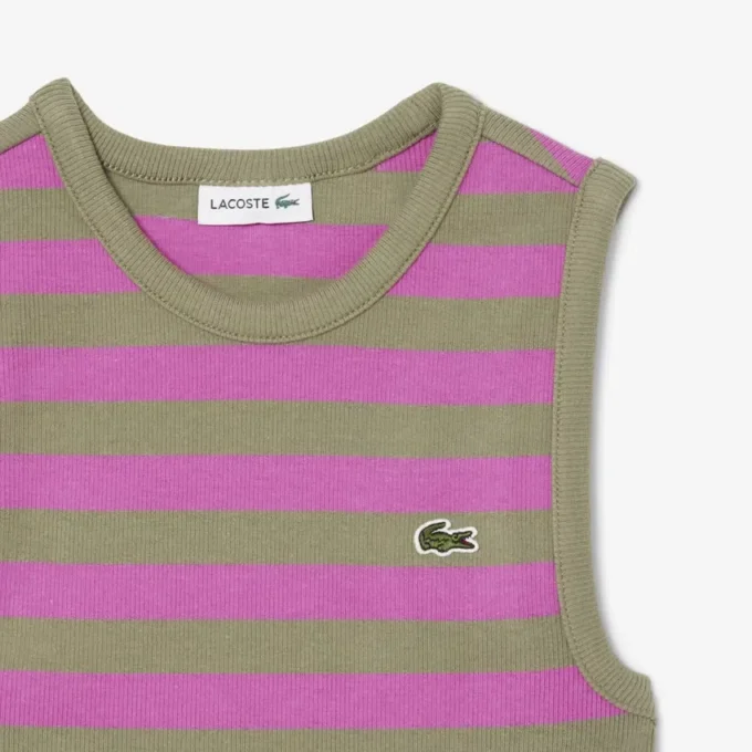 Camiseta sin mangas de rayas para niño