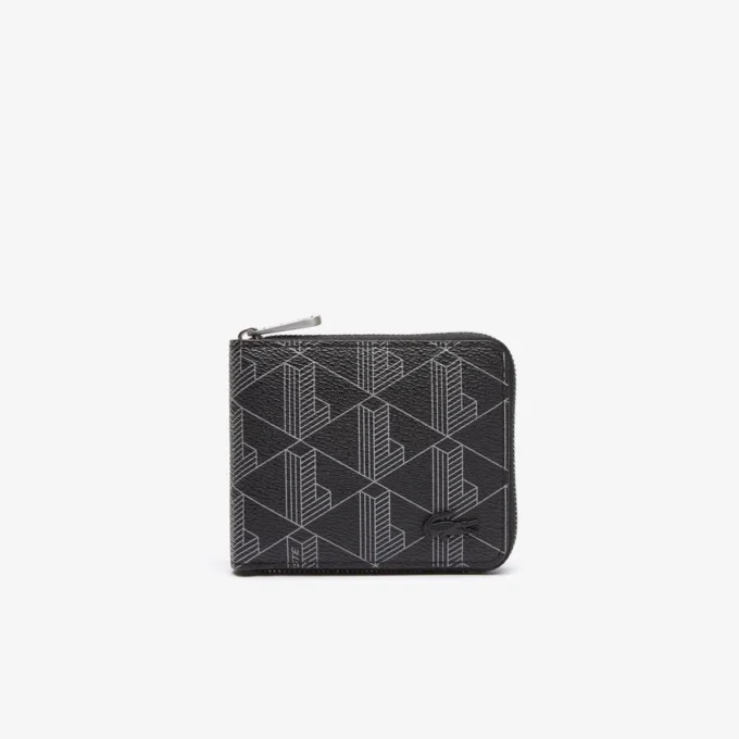 Cartera con cremallera y monograma