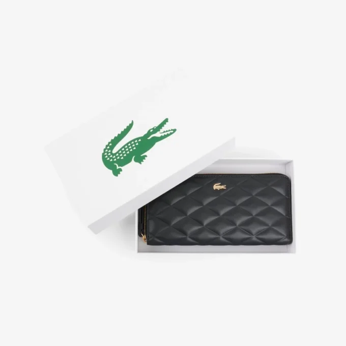 Cartera grande de piel Crocodelle