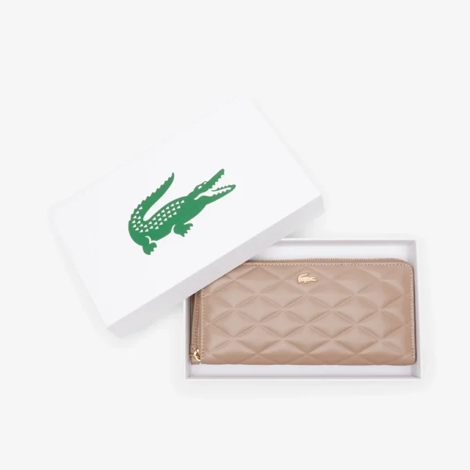 Cartera grande de piel Crocodelle