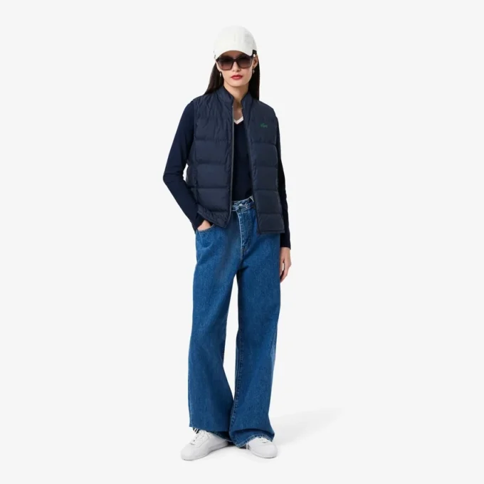 Chaleco acolchado de plumón para mujer