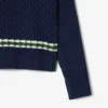 Chaleco de punto de algodón con cuello en V para niña
