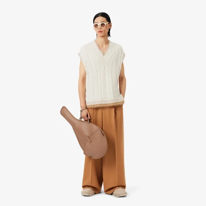 Chaleco de punto trenzado de lana Runway