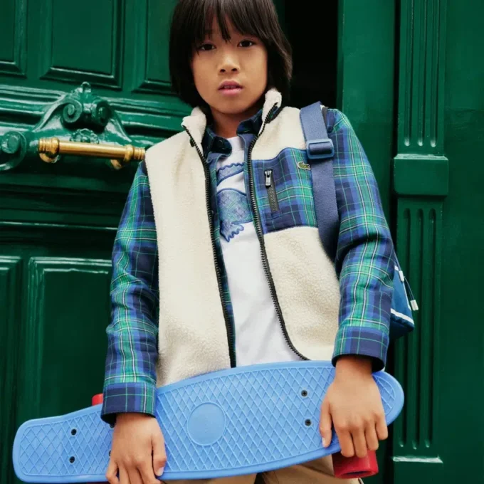 Chaleco sin mangas de forro polar Sherpa para niño