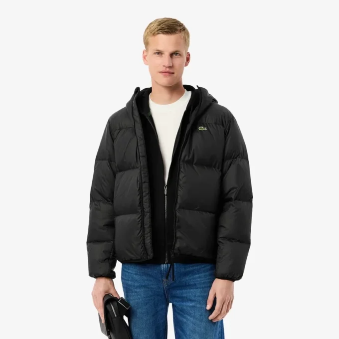 Chaqueta acolchada con capucha repelente al agua para hombre Chaqueta acolchada con capucha repelente al agua para hombre