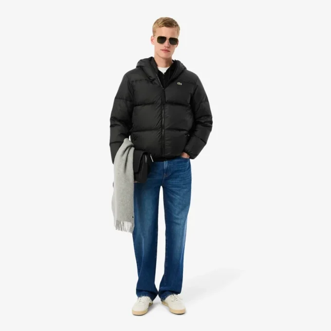 Chaqueta acolchada con capucha repelente al agua para hombre Chaqueta acolchada con capucha repelente al agua para hombre