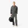 Chaqueta bomber de jersey de lana merina para hombre
