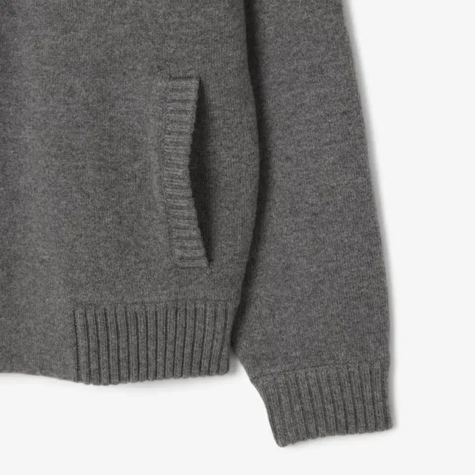 Chaqueta bomber de jersey de lana merina para hombre
