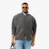 Chaqueta bomber de jersey de lana merina para hombre