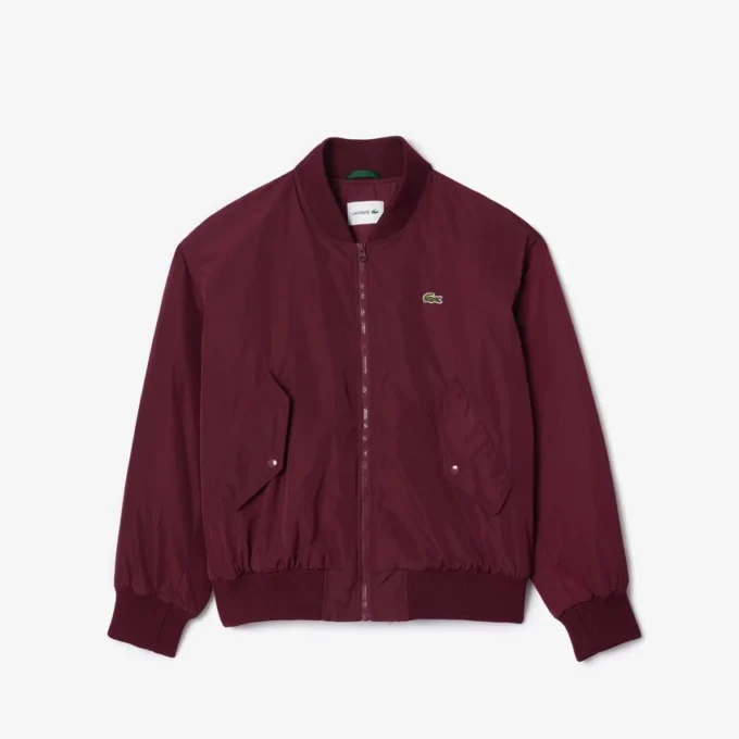 Chaqueta bomber oversize con puños acanalados para mujer