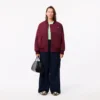 Chaqueta bomber oversize con puños acanalados para mujer