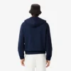Chaqueta con capucha de franela de mezcla de lana para hombre
