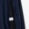Chaqueta con capucha de franela de mezcla de lana para hombre
