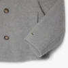 Chaqueta corta oversize de mezcla de lana para mujer