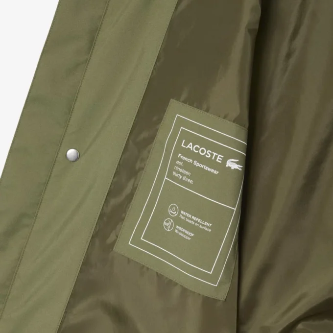 Chaqueta cortavientos repelente al agua de longitud media