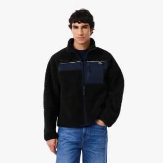 Chaqueta de forro polar Sherpa con bloques de color para hombre