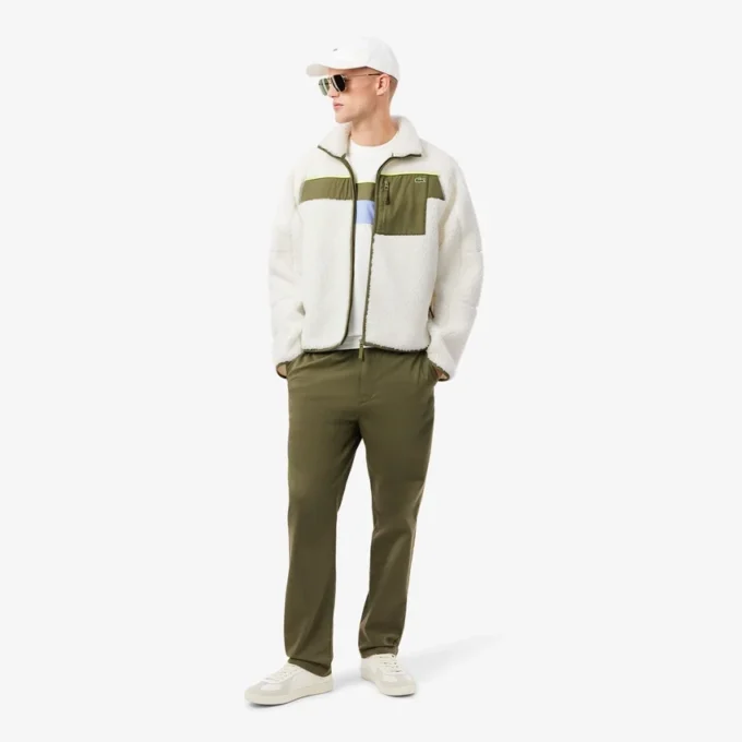 Chaqueta de forro polar Sherpa con bloques de color para hombre