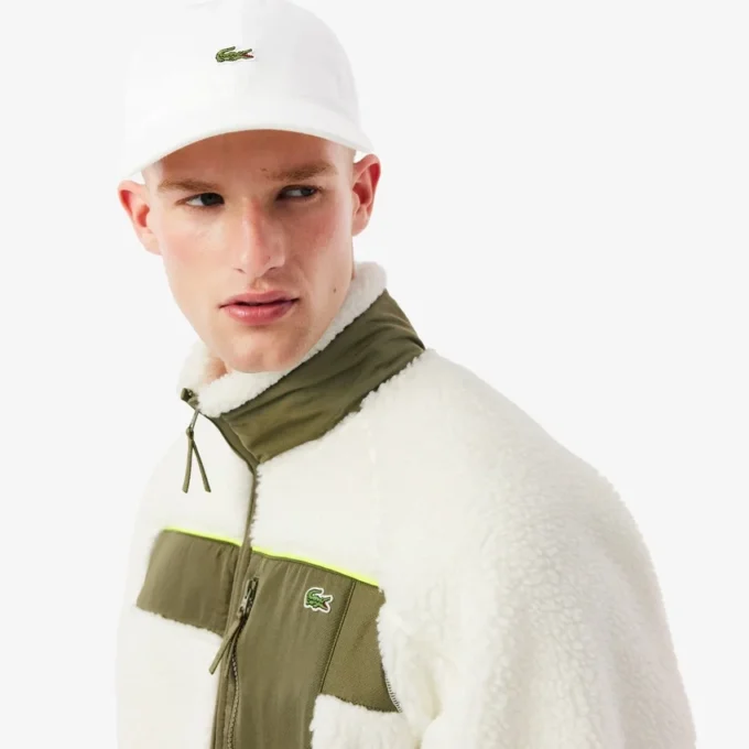 Chaqueta de forro polar Sherpa con bloques de color para hombre