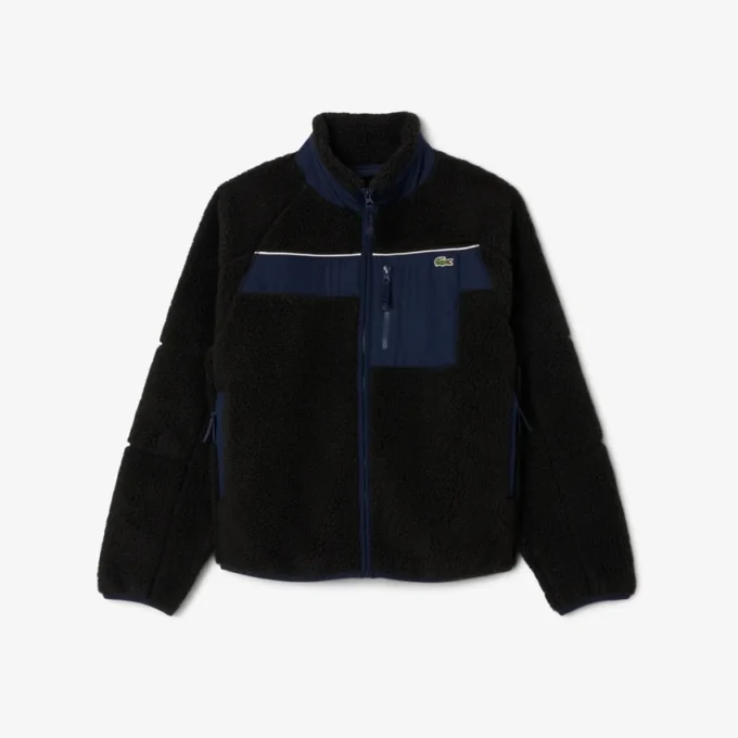Chaqueta de forro polar Sherpa con bloques de color para hombre
