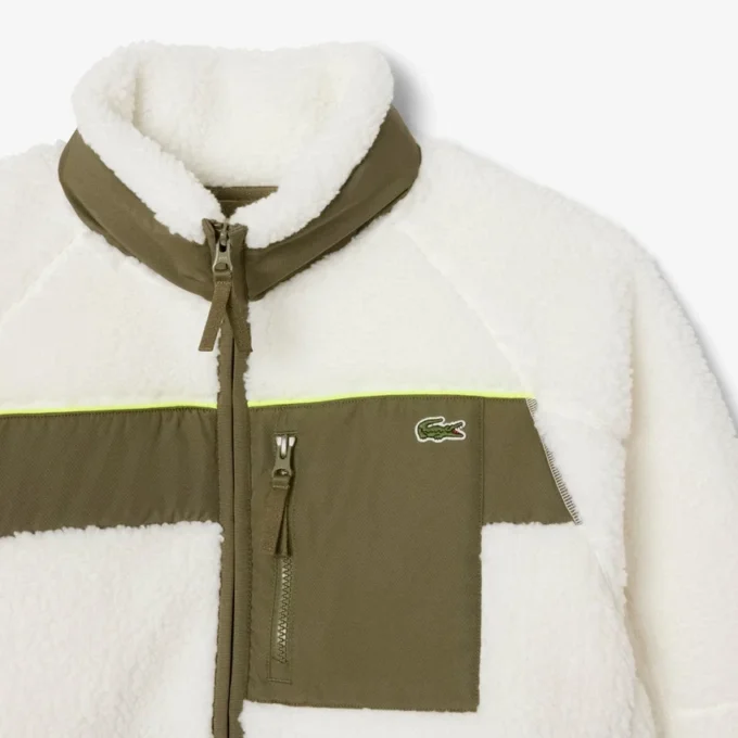 Chaqueta de forro polar Sherpa con bloques de color para hombre