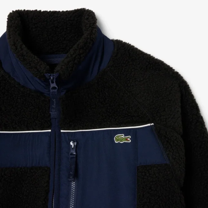 Chaqueta de forro polar Sherpa con bloques de color para hombre