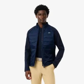Chaqueta de golf acolchada de cuello alto para hombre