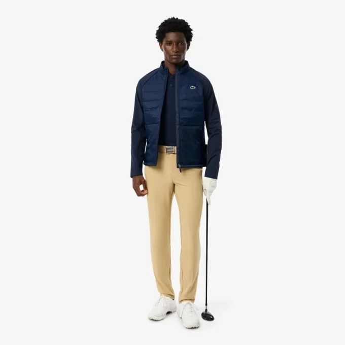 Chaqueta de golf acolchada de cuello alto para hombre