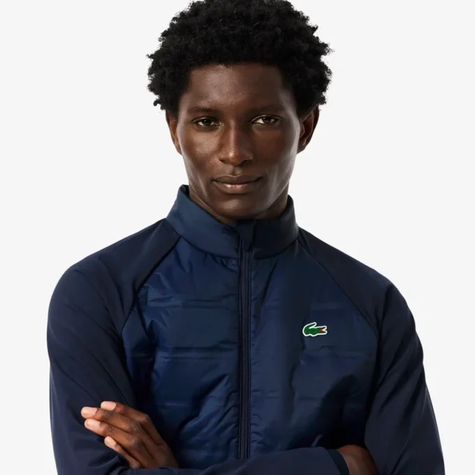 Chaqueta de golf acolchada de cuello alto para hombre