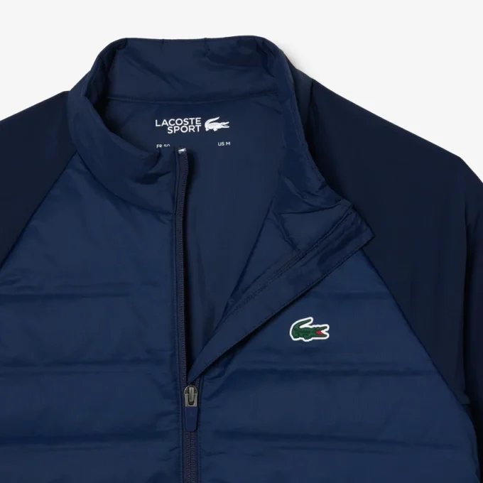 Chaqueta de golf acolchada de cuello alto para hombre