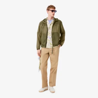 Chaqueta de nylon repelente al agua para hombre