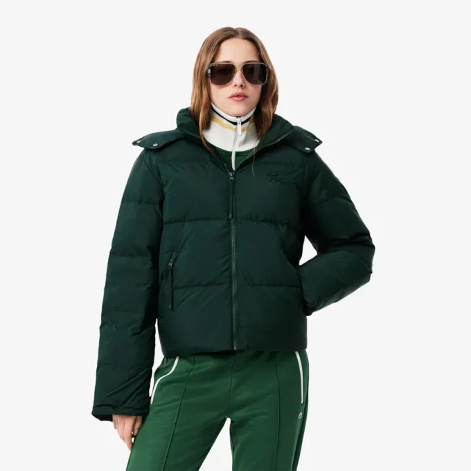 Chaqueta de plumón con capucha de corte holgado para mujer