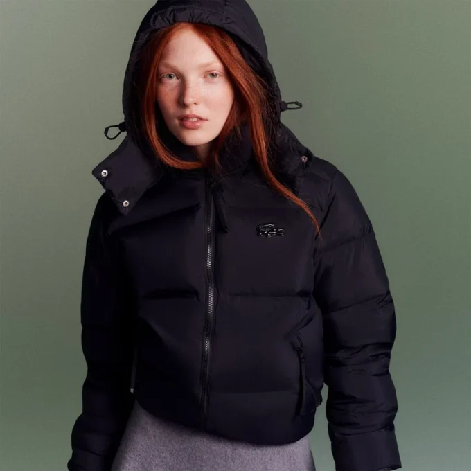 Chaqueta de plumón con capucha de corte holgado para mujer
