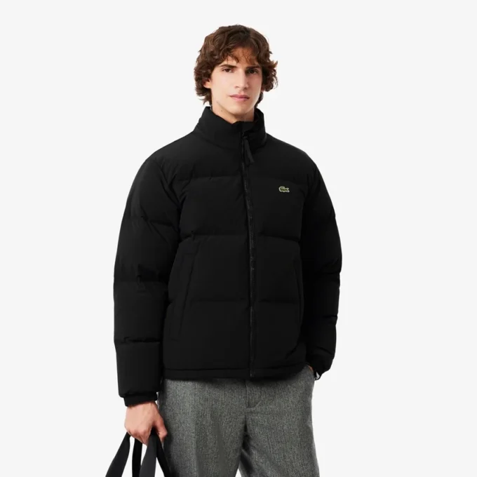 Chaqueta de plumón con capucha repelente al agua para hombre