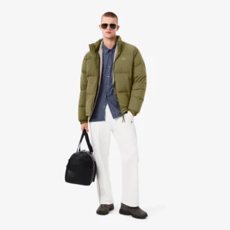 Chaqueta de plumón con capucha repelente al agua para hombre
